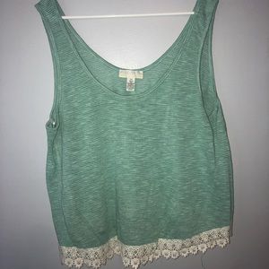 Teal crop top